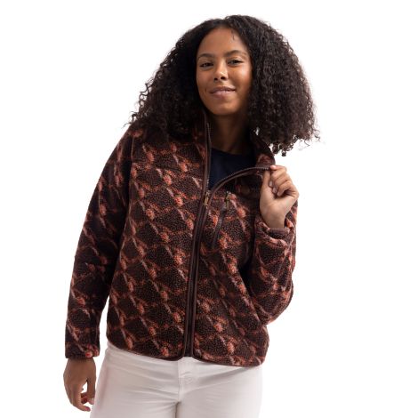 Womens Fleece Jacket Jessie in Mocha