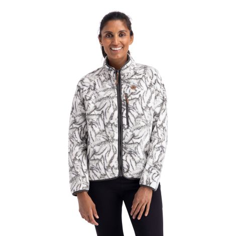 Womens Fleece Jacket Jessie in Ghost Print