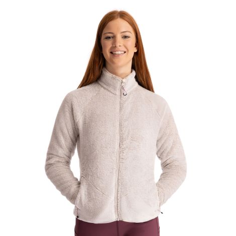 Trespass Women's Fleece AT300 Telltale in Soft stone, Front view on mannequin