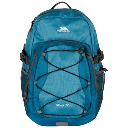 Trespass 30L Backpack Albus in Storm Blue, Front view