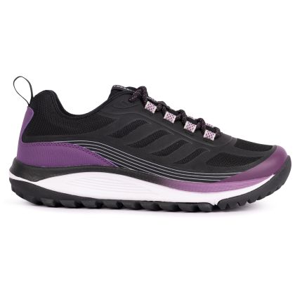 Trespass Womens Trainers Amber in Black, Front view of footwear