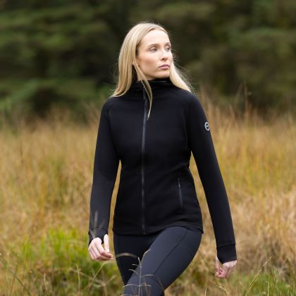 DLX Womens Hoodie Anais - BLK, Front view on mannequin