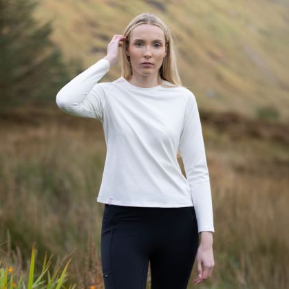 Womens Long Sleeve T-Shirt Anneliese in White