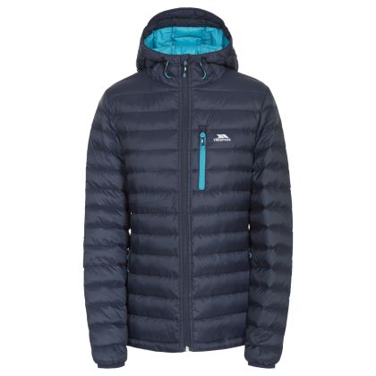 Trespass Womens Hooded Down Packaway Jacket in Navy Arabel