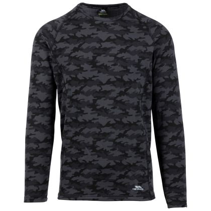 Men's Base Layer Top Arno in DARK GREY, Front view on mannequin