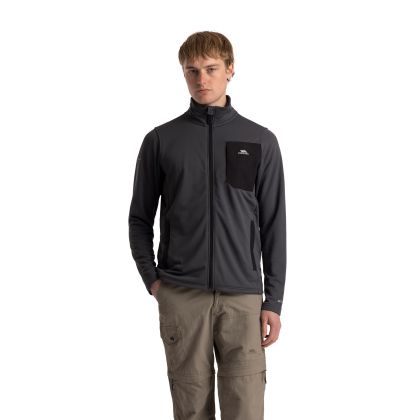 Mens Full Zip Fleece At200  Arranfore In Storm Grey, Front view on mannequin