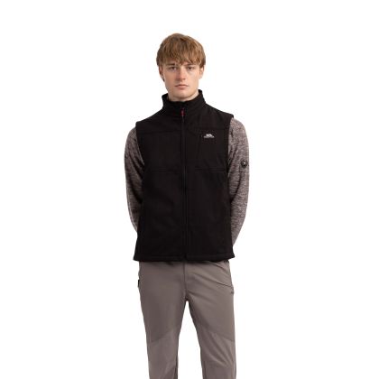 Trespass Mens Softshell Gilet Baro in Black Marl