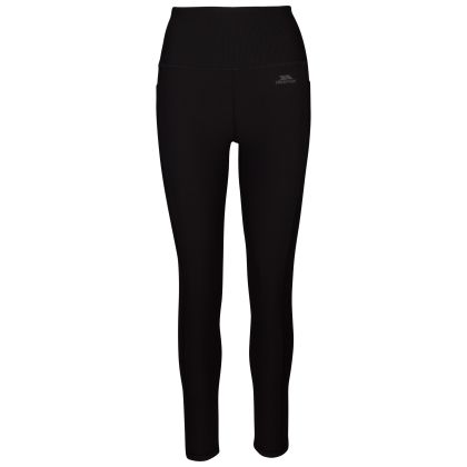 Trespass Womens Active Leggings Basca in Black, Front view on mannequin