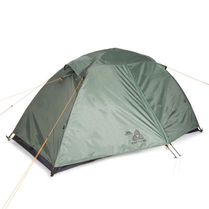 Battuta 2 Person Waterproof Backpacking Tent in Khaki, Front view