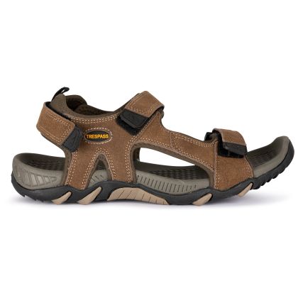 Trespass Men's Walking Sandals in Brown Belay, Angled view of footwear