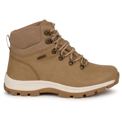 Womens Casual Walking Boot Belle In Beige, Front view of footwear