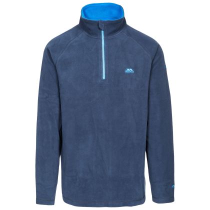Blackford Men's 1/2 Zip Microfleece in Navy, Front view on mannequin