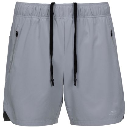 Mens Tp75 Active Shorts Boiswin in PLATINUM, Front view on mannequin
