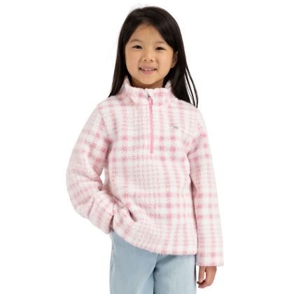 Kids Half Zip Fleece AT200 Booker in Sweetpink, Front view on mannequin