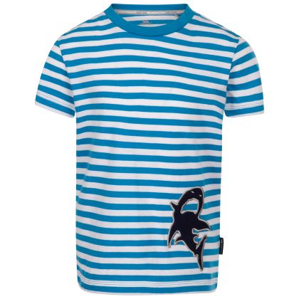 Trespass Kids' Unisex T-Shirt Boundless in COBALT, Front view on mannequin
