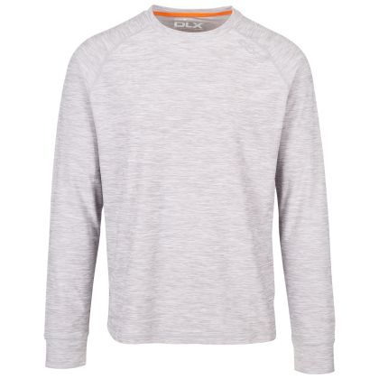 Trespass Men's DLX Active Top Callum in PLATINUM MARL, Front view on mannequin