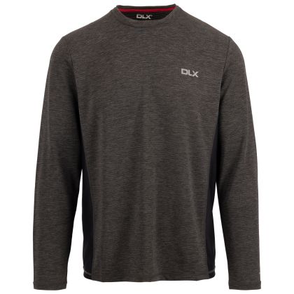 DLX Mens Antibacterial Top Charlie in Dark Grey Marl