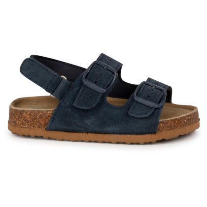 Kids Walking Sandals Chiron in NAVY, Angled view of footwear