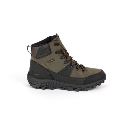 Trespass Mens Waterproof Walking Boots Conrad in Olive, Back view of footwear