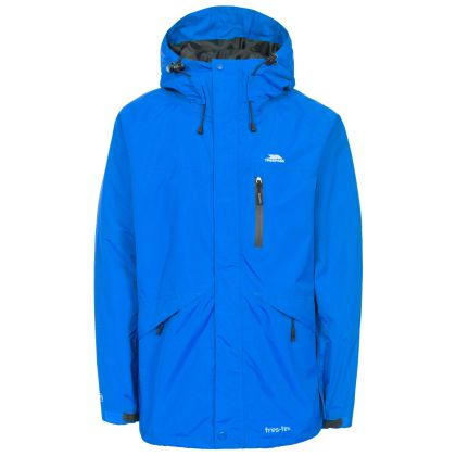 Corvo Men's Waterproof Windproof Jacket in Blue, Front view on mannequin