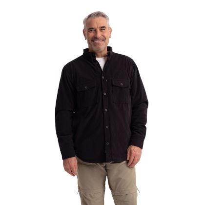 TrespassMen's Casual Shirt Dattin in DARK GREY, Front view on mannequin