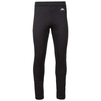 Trespass Mens Base Layer Bottoms Quick Dry Diego Dark Grey, Front view on mannequin