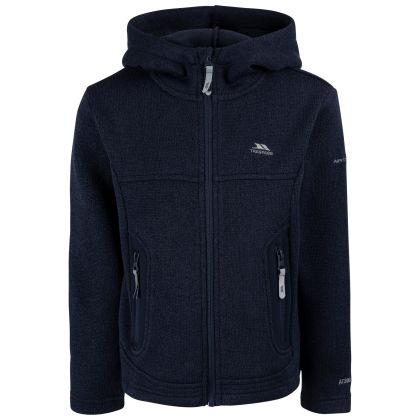 Trespass Kids Unisex Fleece AT200 Donny in NAVY, Front view on mannequin