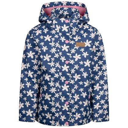 Girls Waterproof Jacket TP50 Drippy in Bluetone, Front view on mannequin