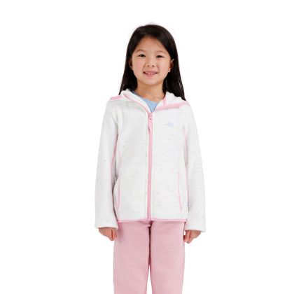 Kids Hooded Fleece Durness In White