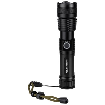 Rechargable Torch Edzell in BLACK, Front view