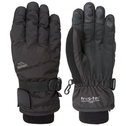 Trespass Kids Ski Gloves Ergon II in Black
