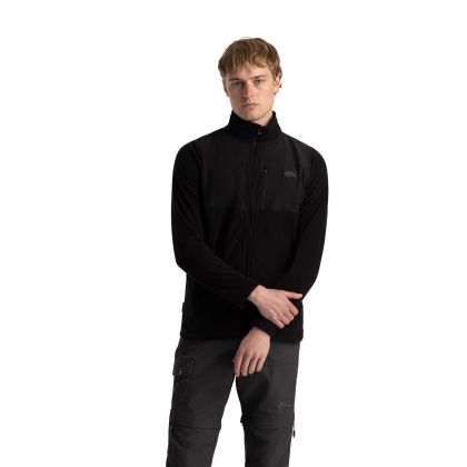 Mens Fleece At100  Falkenham In Black, Front view on mannequin