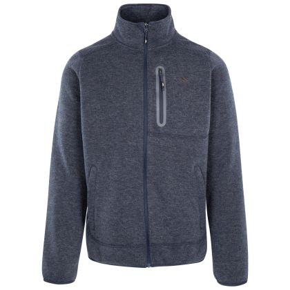 Trespass Men's Fleece AT300 Farham in Navy Melange, Front view on mannequin