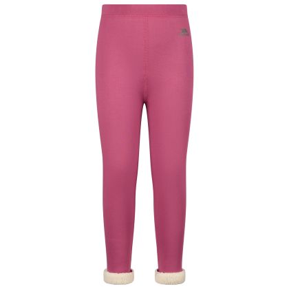 Kids Sherpa Lined Leggings  Fuzzy in Rose Blush