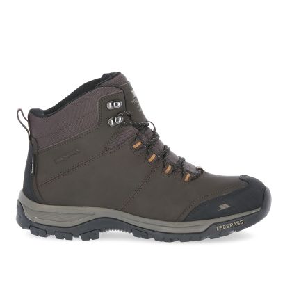 Hiram Men's Waterproof Walking Boots in Brown, Outside view of footwear