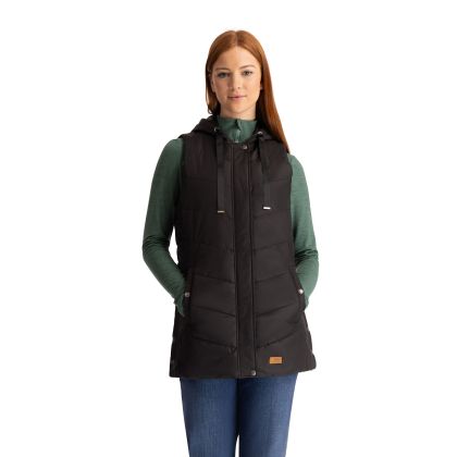 Trespass Women's Casual Gilet Juniper in BLACK, Front view on mannequin