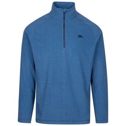Mens 1/2 Zip Fleece Keynote In Harbour Blue, Front view on mannequin