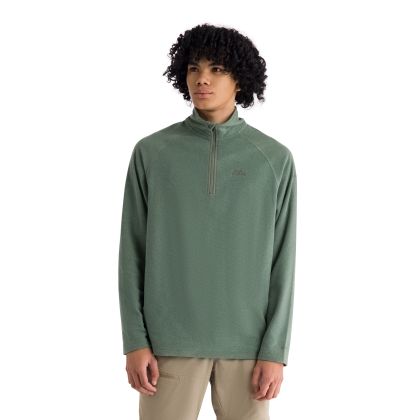 Mens 1/2 Zip Fleece Keynote in Green Smoke Alpine