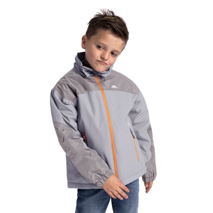 Trespass Kids Waterproof Jacket TP50 Launch, Front view on mannequin
