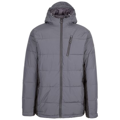 Men's Waterproof Jacket TP50 Lescote in DARK GREY, Front view on mannequin