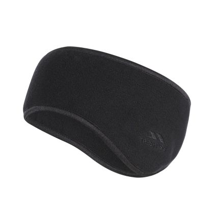 Trespass Adults Fleece Headband in Black Lorax, Hat at angled view