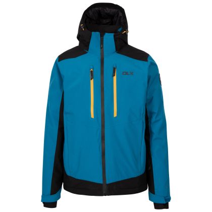 Men s Ski Jacket Matthews in BLACK _ NAVY BLUE, Front view on mannequin