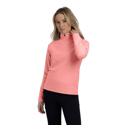 Trespass Womens Fleece Meadows in Peach Blush, Front view on mannequin
