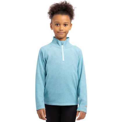 Meadows Kids' Half Zip Fleece in Blue, Front view on mannequin