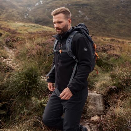 DLX Mens Fleece Jacket Lafferty in Black