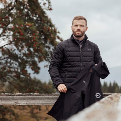 Mens Waterproof 3 In 1 Jacket Frederic in Black, Front view on mannequin