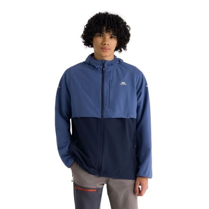 Mens Active Hooded Jacket Noham in Coastal Blue