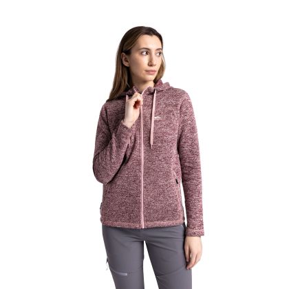 Trespass Women's Fleece Jacket Odelia in Rose Tone, Front view on mannequin