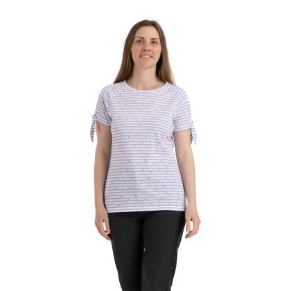 Penelope Womens Printed T-Shirt in Gelsomino Stripe Bee Print
