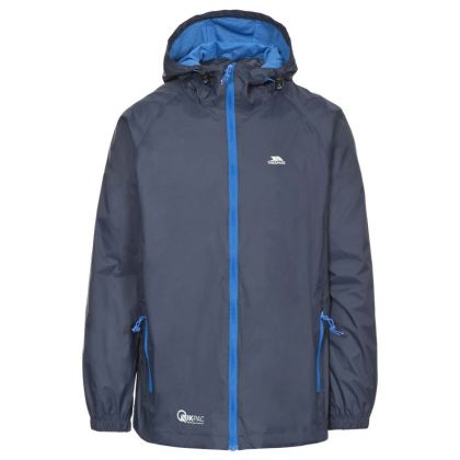 Trespass Adults Waterproof Packaway Jacket in Navy Qikpac